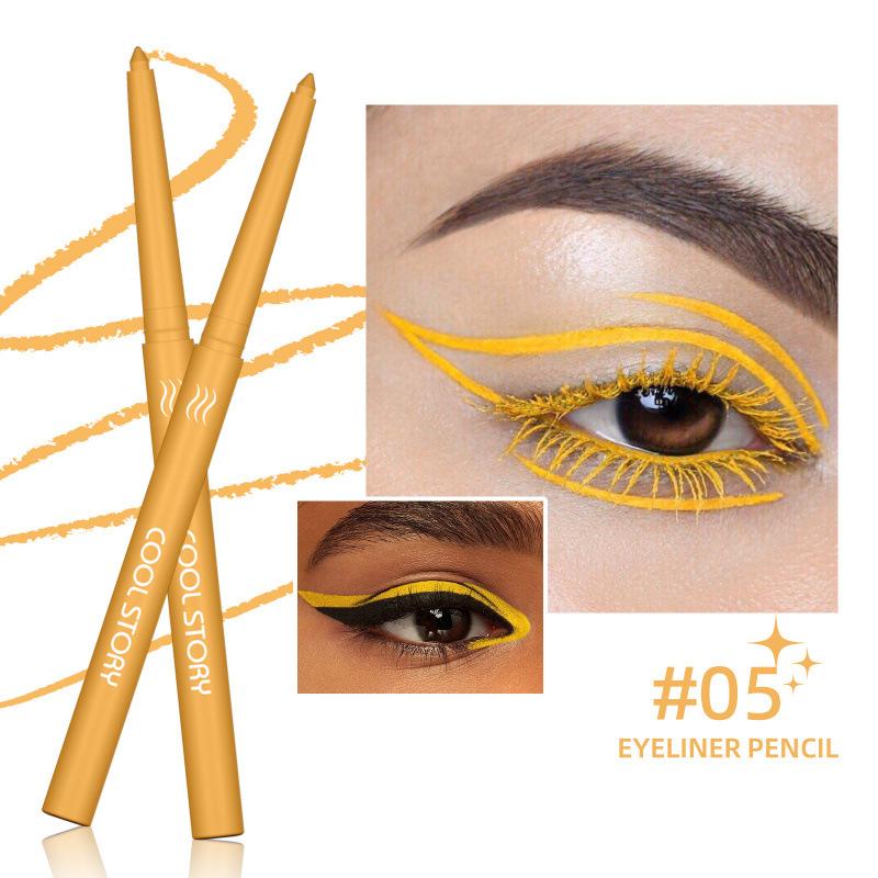 3PCS Matte Gel Eyeliner Pencil Set Waterproof Colorful Eyeliner Smooth Rotation Eye Liner Pen