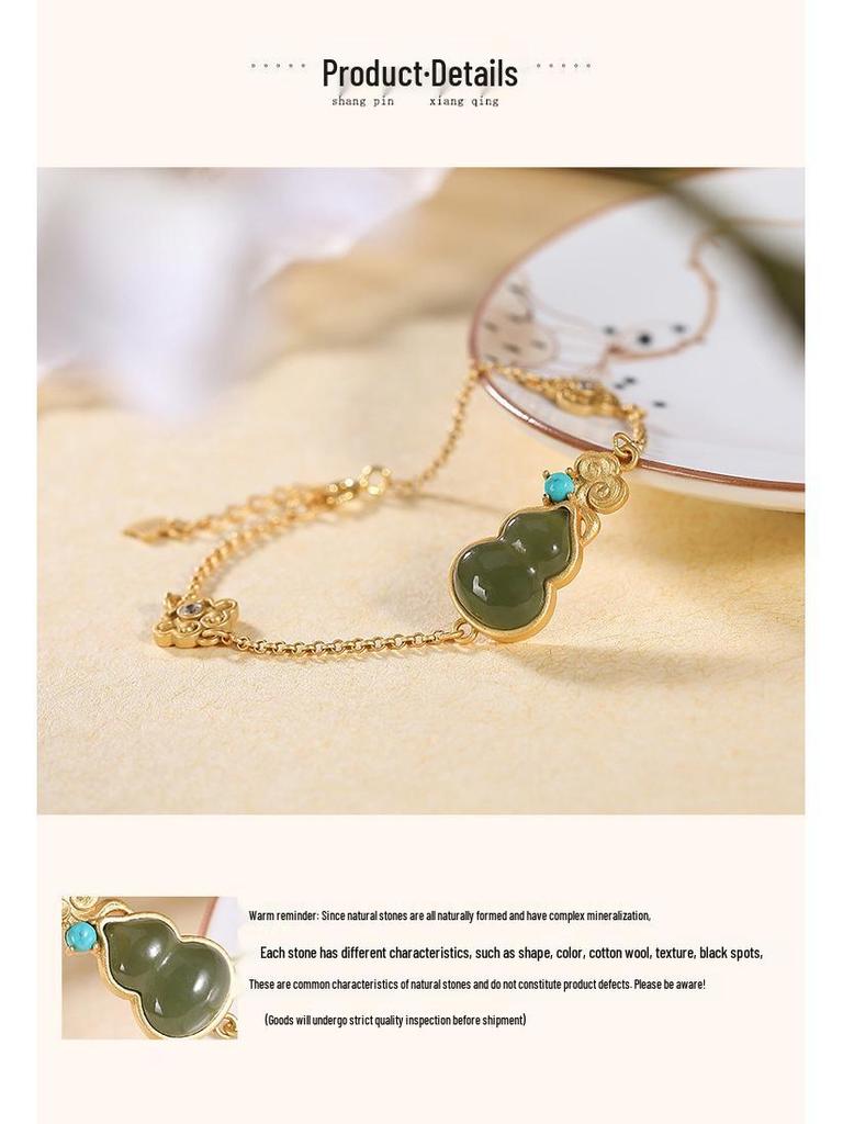 Браслет-кисточка из имитации нефрита Хэтянь, зеленого цвета, в ретро китайском стиле, с ювелирными изделиями в виде благоприятных облаков для женщин