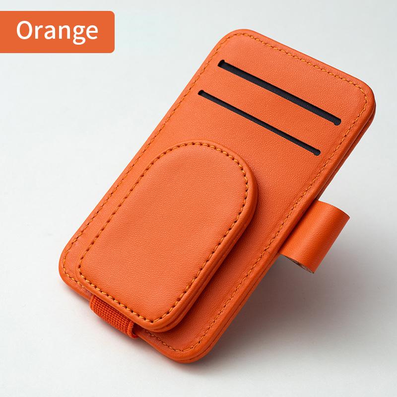 Органайзер для солнцезащитного козырька автомобиля, кожаный держатель для солнцезащитных очков с несколькими карманами, держатель для карт, зажим для очков с микросхемой, сумка-сумка для солнцезащитного козырька в автомобиле