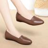 Женская обувь на плоской подошве, женская весенняя обувь из натуральной кожи, женская обувь без шнуровки большого размера для мам среднего возраста