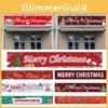 Яркие рождественские флаги для праздничного украшения, полиэстеровые баннеры квадратной формы