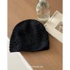 Early autumn Korean new handmade crochet cotton thread hollowed out bald hat personalized pullover hat knitted wool hat men and women trend