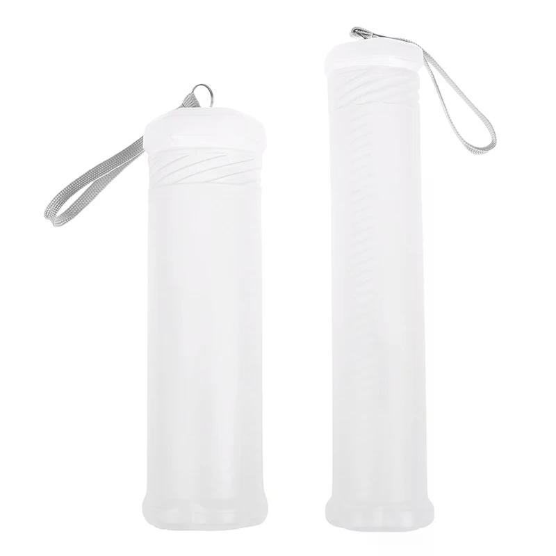 Cylinder Shape Student Supplies Pencil Case Pen Holder PP Portable Adjustable Pen Organizer Transparent