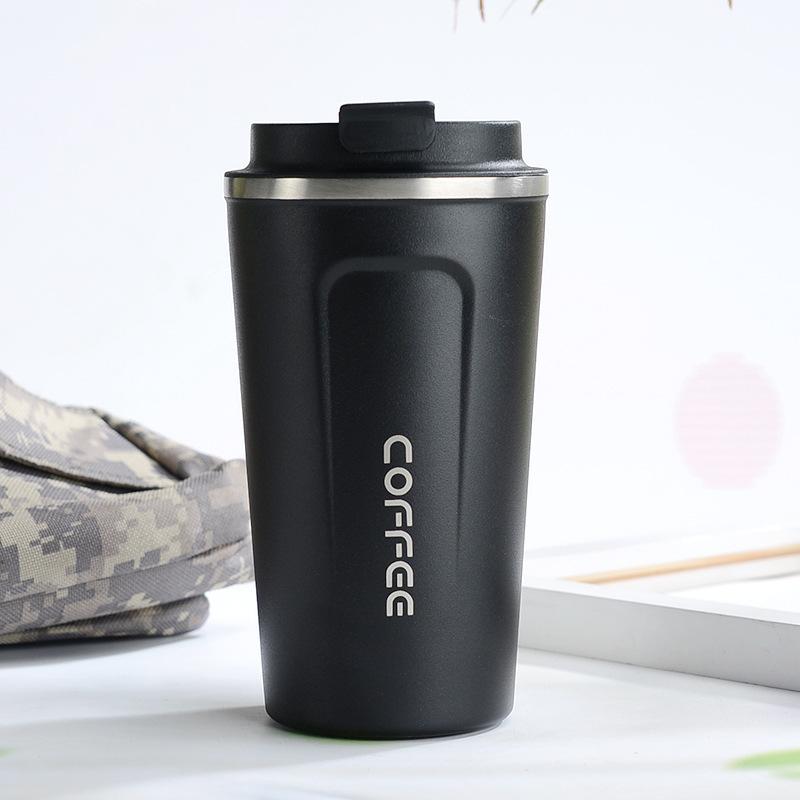 380/510 мл стакан из нержавеющей стали с вакуумной изоляцией, дорожная кружка для кофе, защита от разливов с крышкой, кофейная чашка для сохранения горячего/ледяного кофе, чая