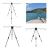 Folding Fishing Rod Tripod Stand Rest for Sea Fishing Aluminium Alloy Fishing Rod Support Telescopic Fishing Rod Stand