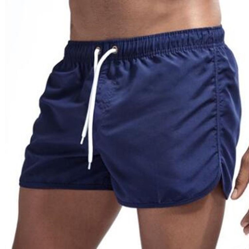 Мужские модные пляжные шорты из полиэстера, быстросохнущие разноцветные спортивные брюки