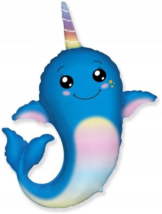 Foil Balloon 14 Inches Fx - Narwhal 1 Piece