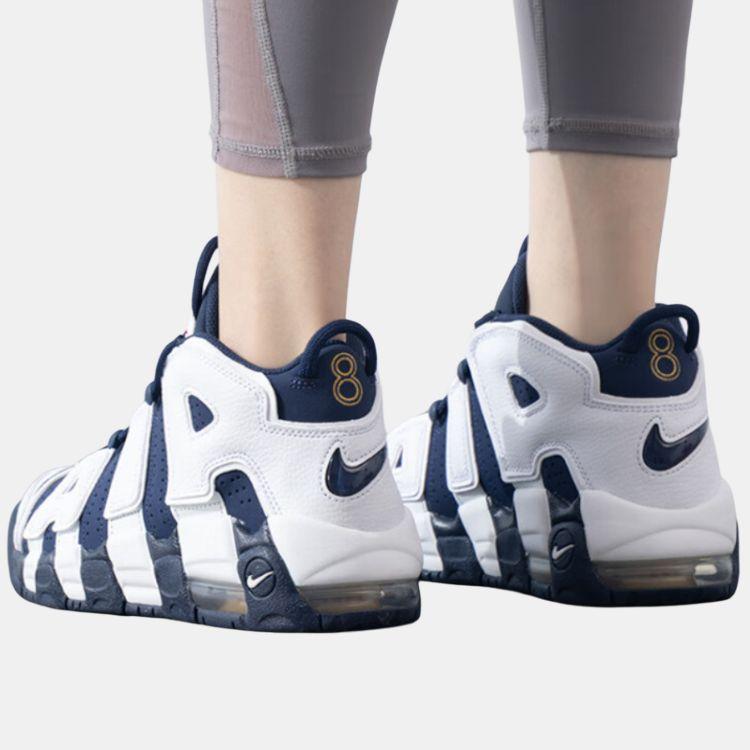 Nike Кроссовки Air More Uptempo GS Olympic 2024 для детей, цвет синий, белый, темно-синий FV5371-100