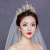 Hair Jewelry Wedding Women Hair Hoop Bridal Crowns Baroque Crystal Tiara Black Rhinestone Crown