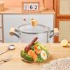 Кастрюля из высокоборосиликатного стекла, Универсальная кастрюля с двумя ручками для газовой и индукционной плиты, Неокрашенная посуда с защитой от ожогов, 1,6/2,5/3,5 л