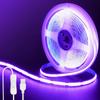 Clearhill 5V COB LED Strip Light with Switch, 3M Purple, 320 LEDsm, 3.5Wm, 8mm Wide, Non-Waterproof IP20, 1M USB (OnOff) Switch Cable, 22AWG, for DIY