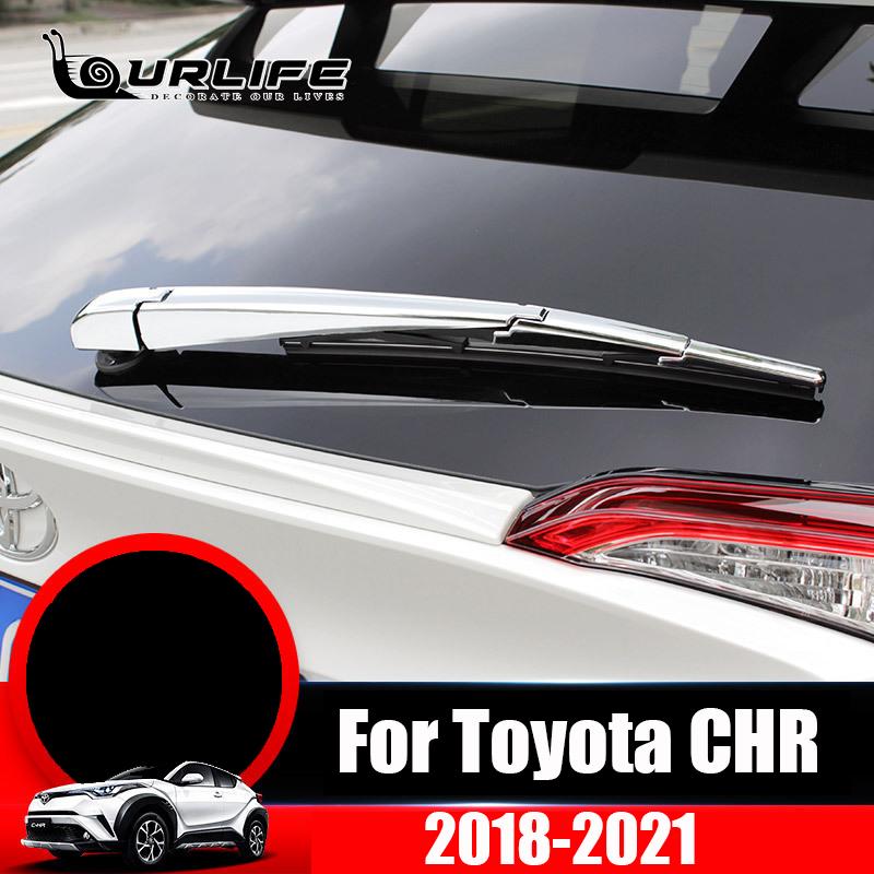 For Toyota C-HR CHR 2016 2017 2018 Car Rear Glass Wiper Cover Rear Trunk Window Wiper Cover Chrome