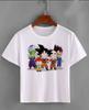 2026 Summer Dragon Ball Kid Goku Unisexs TShirt White Wu Symbol Graphic 100 Cotton Oversized Breathable Casual Short Sleeve Tee