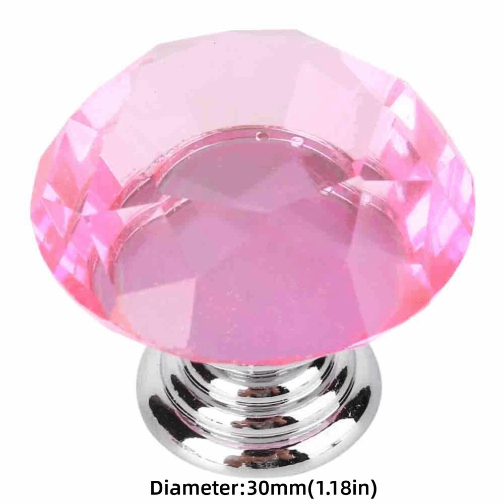 12pcs Decorative Cabinet Knobs 30mm Diameter Diamond Cabinet Knobs Dresser Drawers