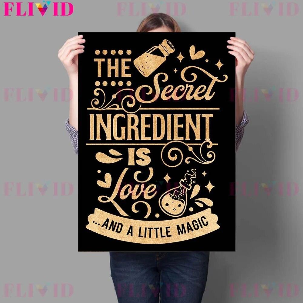 Ведьмы Кухонные правила и травы Волшебные блюда Винтажная настенная живопись на холсте Волшебный знак и кошки Ведьмы заклинания Плакат с принтом без рамки