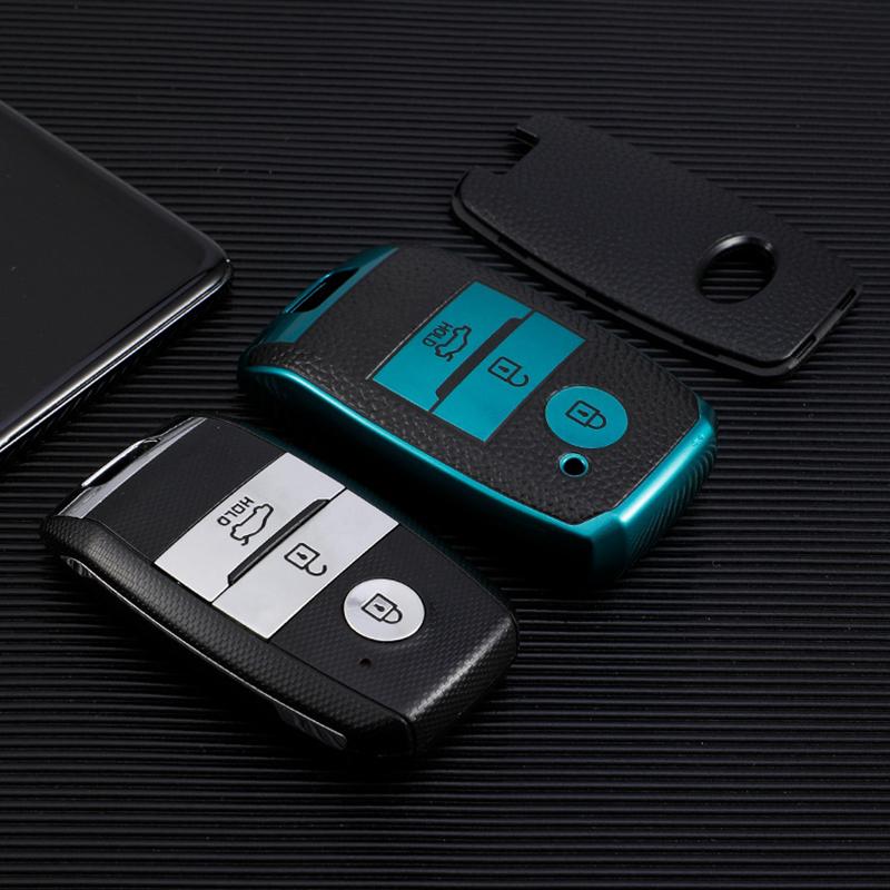 Чехол для автомобильного ключа из ТПУ кожи для Kia Picanto Sportage 2017 2020 RIO 3 Cerato 4 Soul K5 Ceed Optima Seltos Sorento Аксессуары