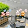 Piglet Windmill Bamboo Dragonfly Electric Car Rabbit Car Decoration Cartoon Bicycle Electric Car Decoration Accessories