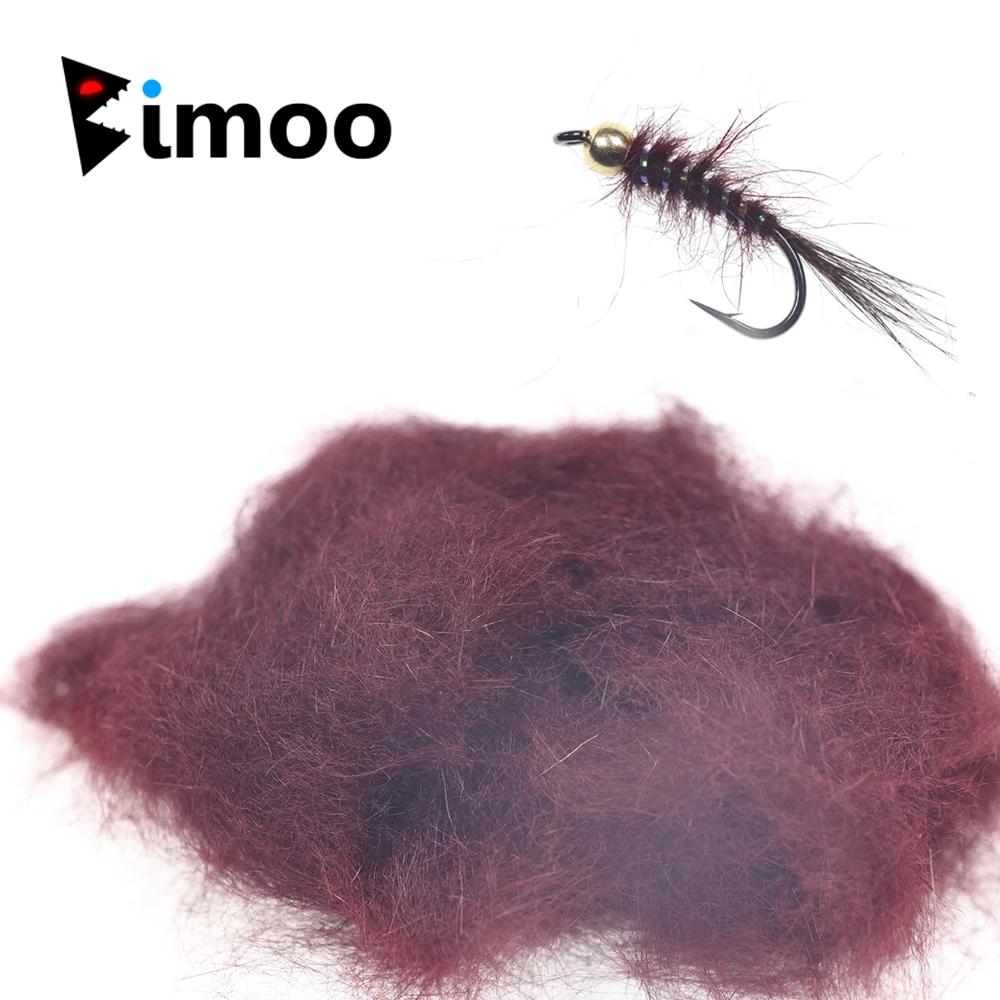 Bimoo Squirrel Hair Fiber Natural Dubbing Fiber for Nymph Scud Streamers Fly Tying Material Orange Green Olive Black Gray 1 Pack