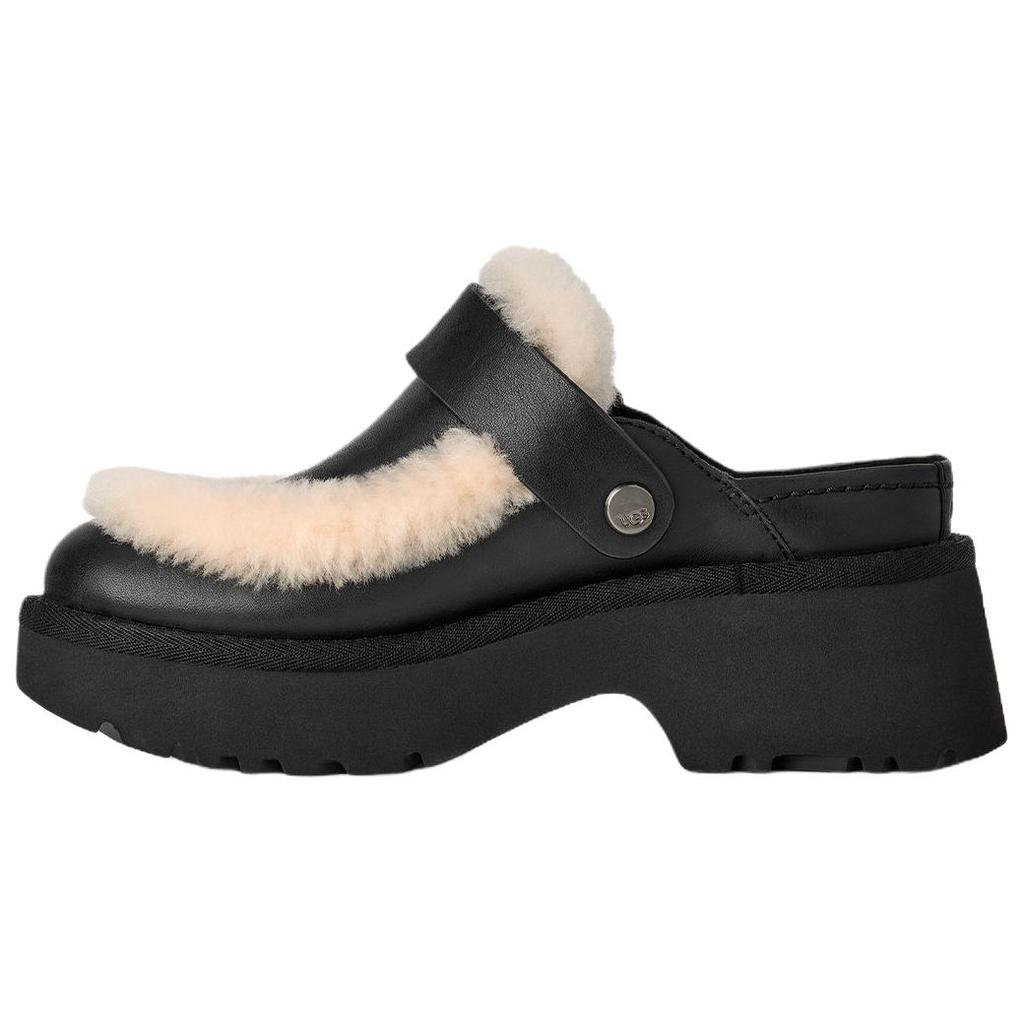 UGG Esmee Кожа Мода Удобные Повседневные Балетки 5,1 см Женские балетки Черные 1171507-BLK