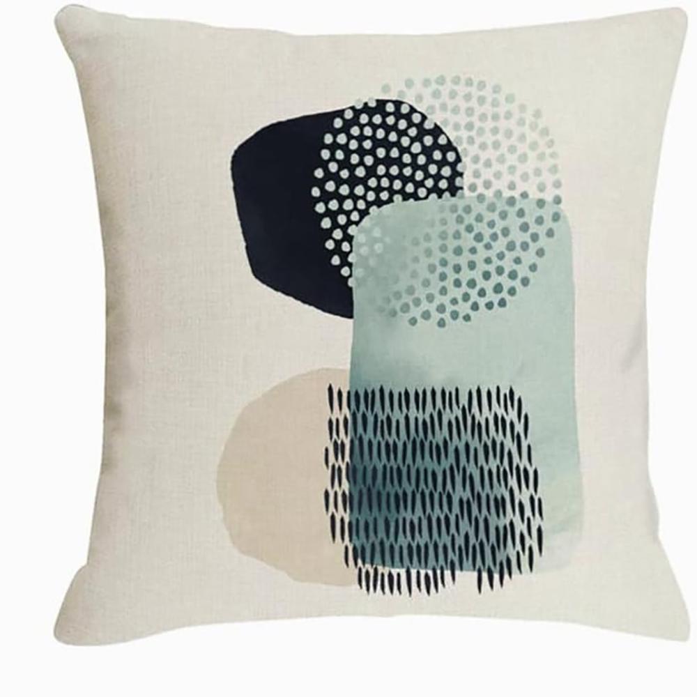Геометрический узор в стиле туши и акварели Простая и элегантная наволочка Декоративная наволочка для подушки на диван или в спальню на молнии
