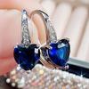 1 пара роскошных романтических сережек для пирсинга на спине в форме сердца с цирконием, висячие серьги для вечеринки