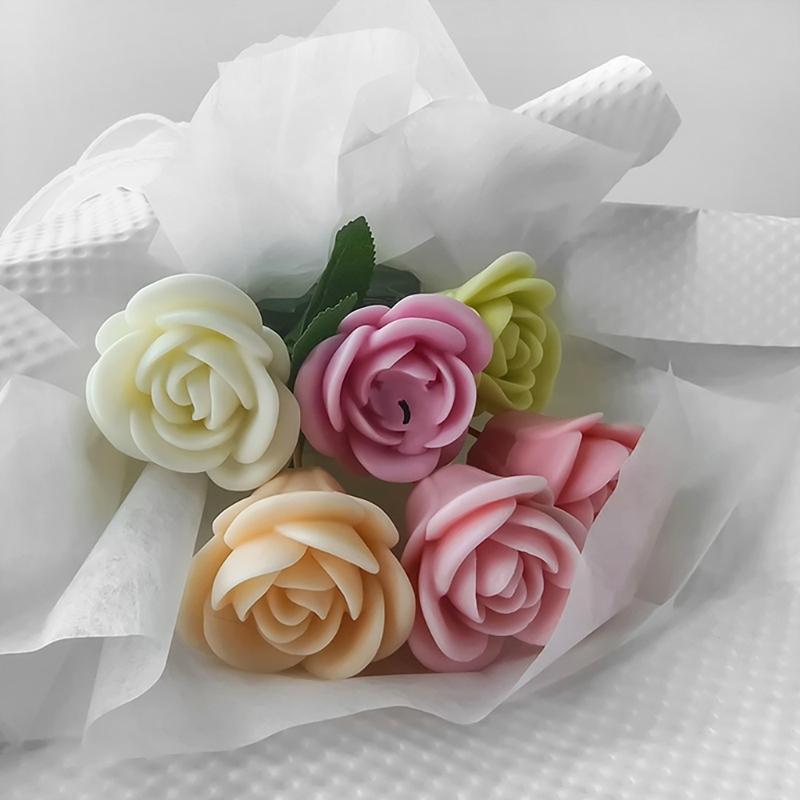 Гибкая силиконовая форма в форме цветка розы восковые свечи формы ароматизированные ароматерапевтические формы украшения ручной работы