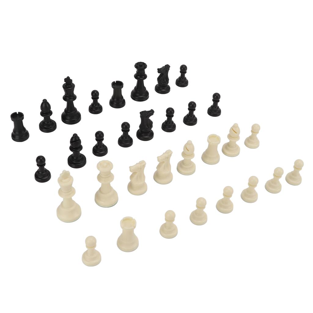 Chess Pieces Only PP Replacement Chessmen Figurine Pieces 75mm Height King for Party Camping Relaxing