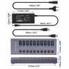 USB 3.0 концентратор розетка коммутатор 10 портов концентратор Multi-tap Multi-ports док-станция зарядное устройство несколько источников питания тип C
