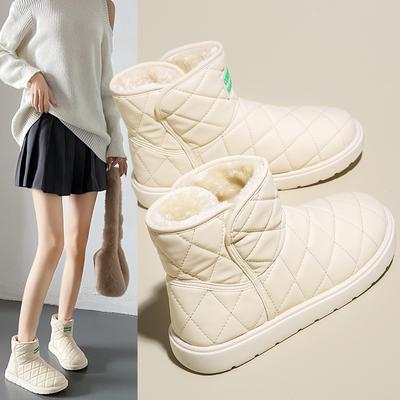 Бархатные высокие зимние ботинки для женщин, зимняя новинка, студенческие ins, корейская версия, теплые повседневные ботинки для женщин