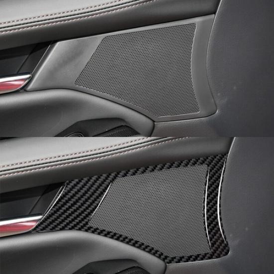 Для Mazda 3 Axela -2024 Наклейка на рамку динамика передней двери из углеродного волокна