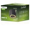 Surface-Mounted Halogen Spot Luminaire, Movable, Amat-S Insert, Round, Black-Gold