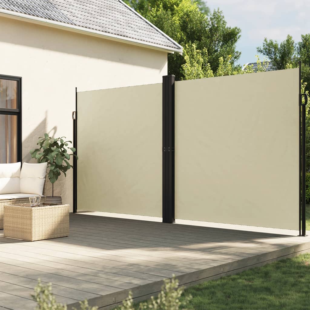 Retractable Side Awning Cream 200 x 1000 cm