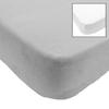 BABYCALIN 2 Draps Housse Bébé Blanc Gris 70 X 140 Cm - Jersey - 130gr/m²