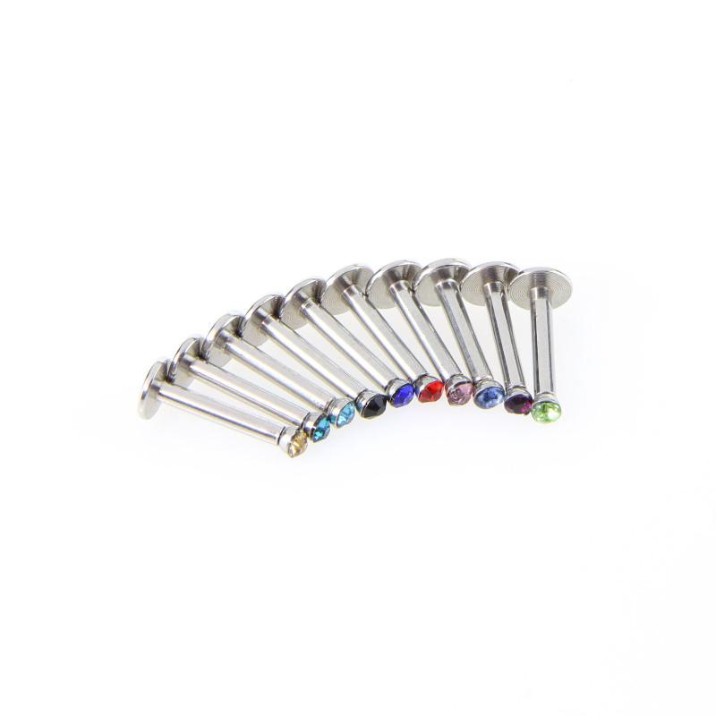 RUI RUI YU, 10 шт., разноцветные гипоаллергенные серьги-гвоздики из нержавеющей стали с губной губой, серьги-гвоздики на козелке