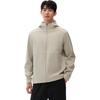 Anta Comfortable Casual Simple Hooded Zipper Jacket Men Jackets Dune-Gray 952517605-2
