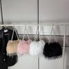 High-End Women's Plush Pearl Chain Crossbody Bag for Autumn/Winter