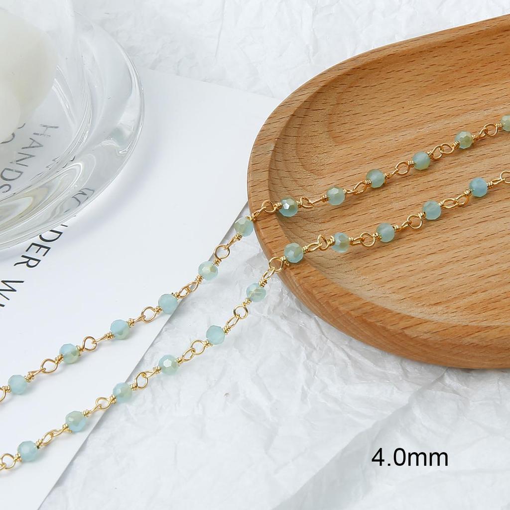 50 см/пакет, латунная медная цепочка, хрустальные бусины, подвески, цепочка для DIY, ожерелье, браслет, аксессуары для изготовления ювелирных изделий, принадлежности ручной работы