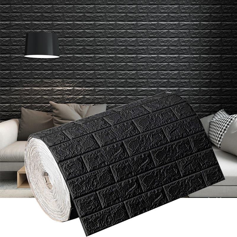 70см Обои самоклеящиеся с рисунком кирпича Водонепроницаемая 3D наклейка на стену Современный ТВ-фон Домашние декоративные обои