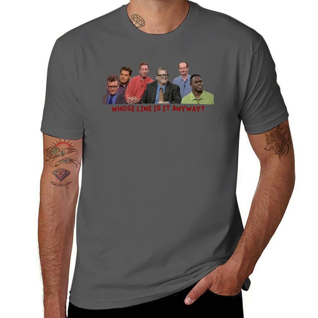 Whose Line is it Anyway Cast! T-Shirt cotton tshirt 100% man t shirt cotton high quality anime t shirts oversize T-Shirt