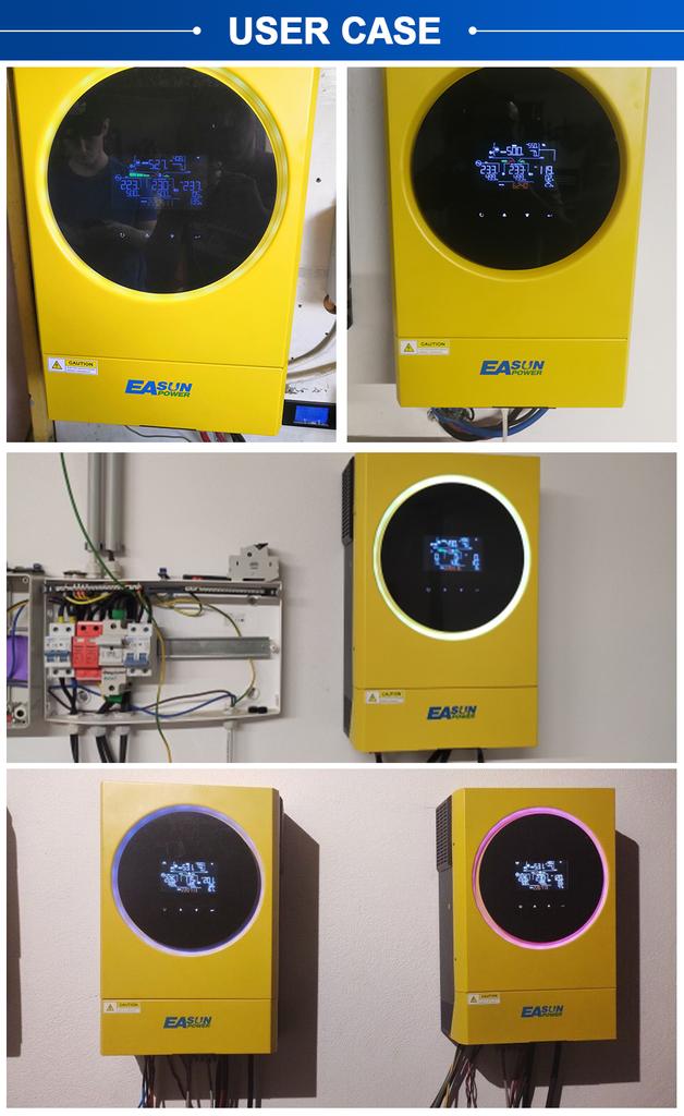 Гибридный солнечный инвертор EASUN 5,6 кВт, 48 В, 220 В, 120 А, MPPT, контроллер солнечного заряда, фотоэлектрический вход, 450 В, инвертор с параллельной сеткой и Wi-Fi