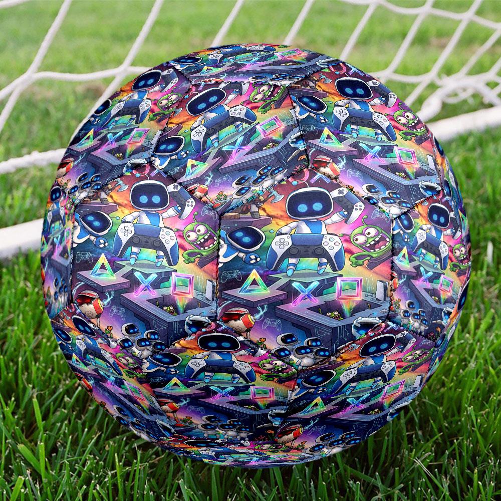 Cosmic Bot Crew Print Size 5 Soccer Ball, Standard Match Football for Sports Game and Team Practice, Ideal Gift for Soccer Fans