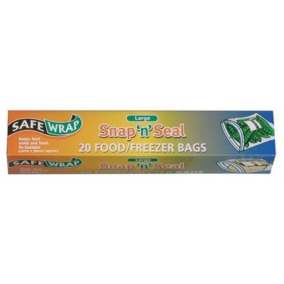 Пакеты для холодильника/морозильника Safewrap Snap & Seal 7 x 9'' 30 шт.
