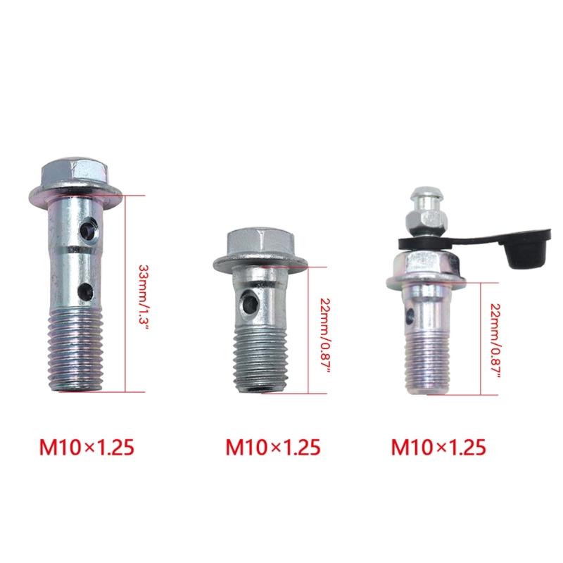 10 шт. Тормозные болты-банджо из нержавеющей стали. Болты-банджо и шайбы для тормозного суппорта, главного цилиндра. Простые в использовании.