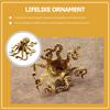 2 Pcs Octopus Tea Lovers Gifts for Women The Desktop Brass Sculpture Statue Decor