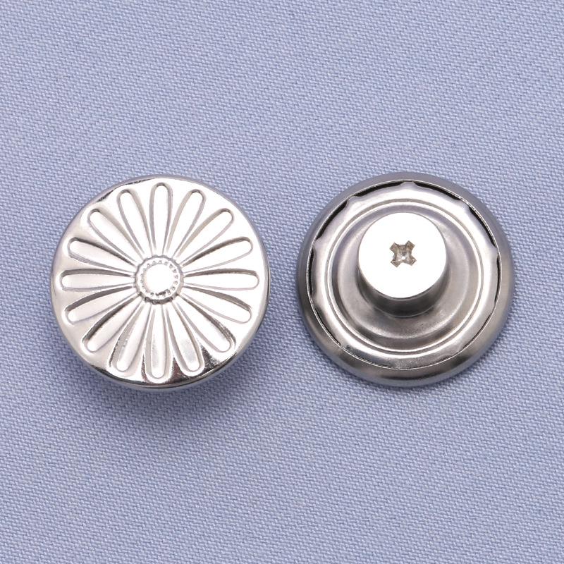 Регулируемые бесшовные металлические пуговицы для джинсовой ткани, съемная утягивающая талию волшебная кнопка