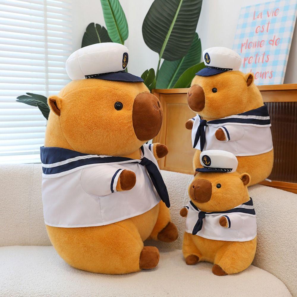 Cartoon Navy Sailor Capybara Doll Capybara Shape Animals Plush Toy Toy Gift