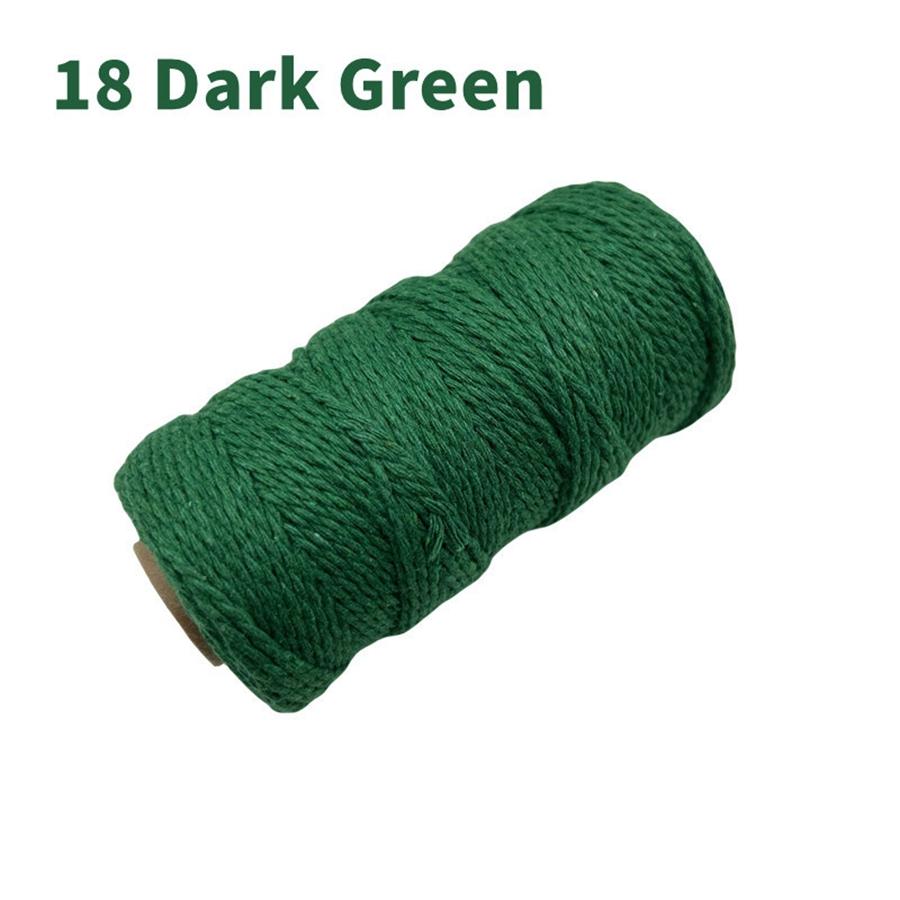 100 м/рулон 2 мм цветной хлопковый шнур макраме рождественский ручной работы плетеный канат гобелен ремесла свадебная лента DIY шнур домашний декор