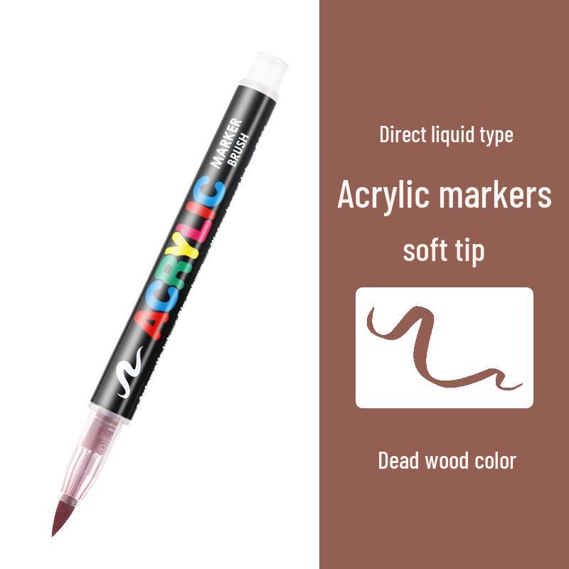 8101 Акриловые маркеры с мягким наконечником - 12/24 цвета для студенческого творчества, DIY и граффити
