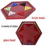 Checker Glass Marbles Wooden Tabletop Game, Chess, Card Game, Competitive Puzzle Toy with Drawer-style Storage.