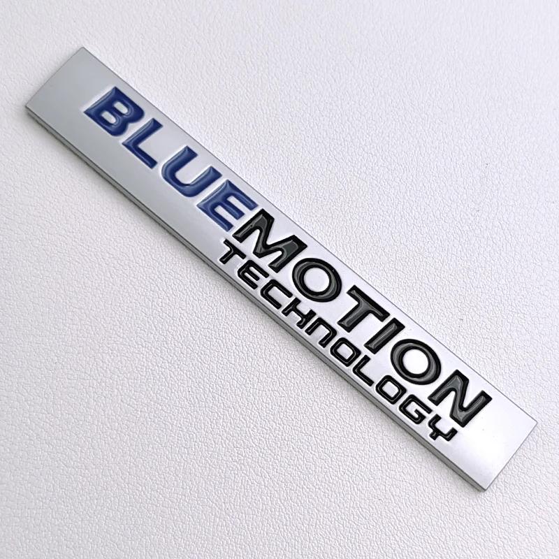 RUNTB1 3D Metal Bluemotion Logo Blue Motion Emblem Car Fender Badge Rear Trunk Sticker For VW Golf Polo Passat Jetta Tiguan Accessories